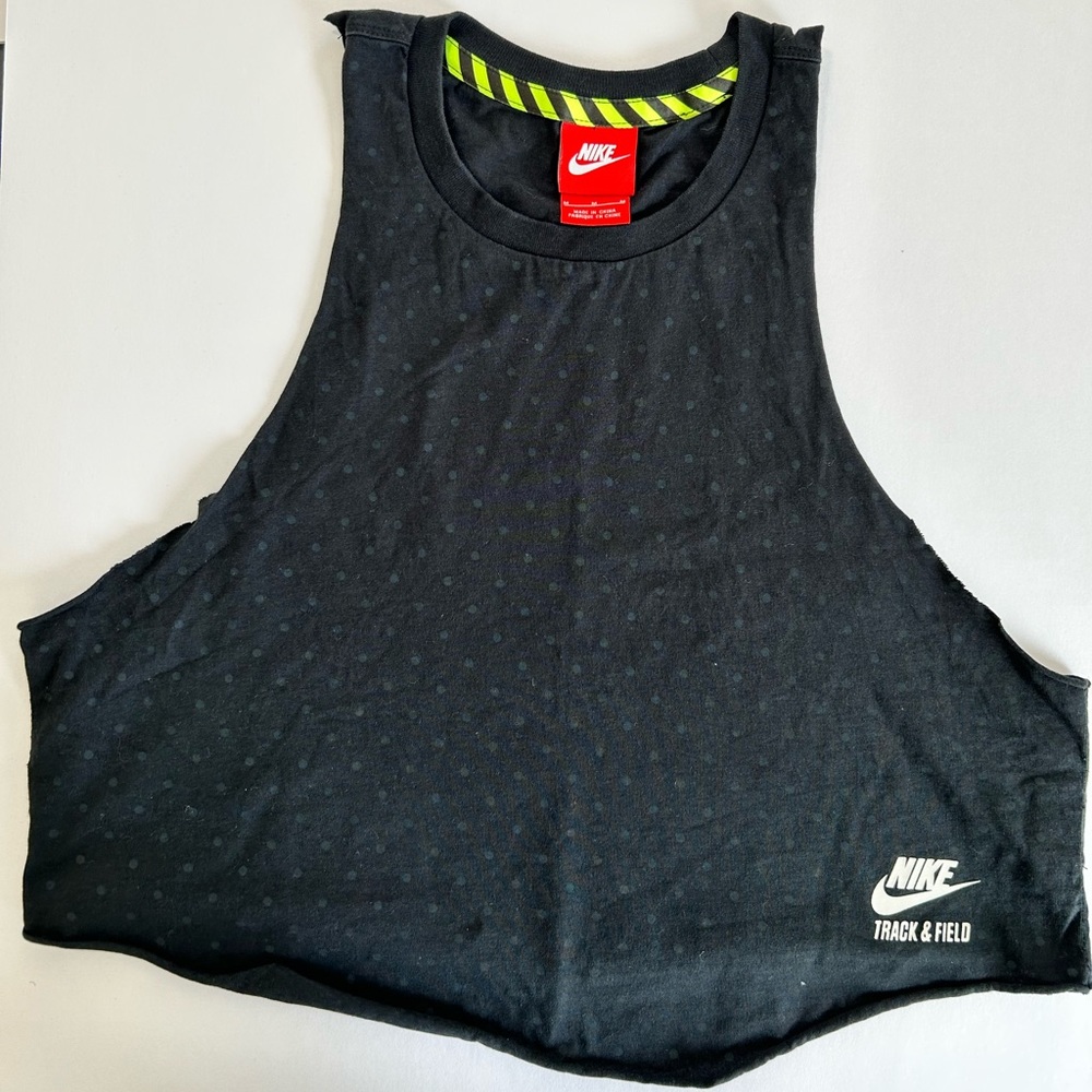Nike Track & Field Black Cropped Top | Size: Small